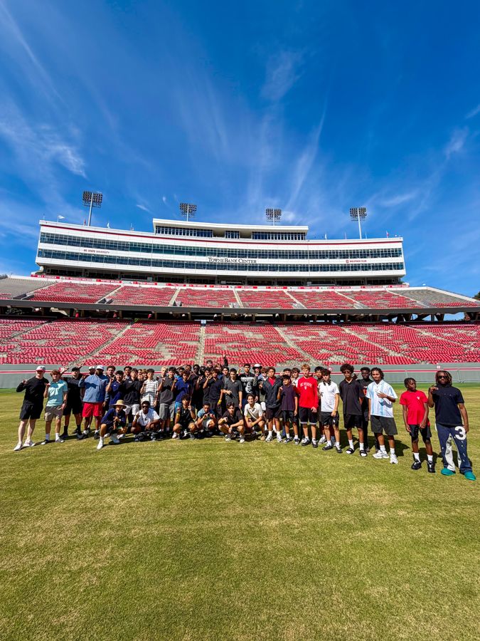 On the field at NC State, 2026 College Bus + Camps TOUR