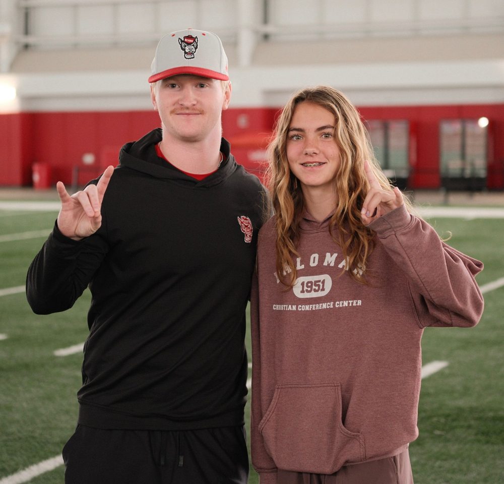 Kennedy Ford at NC State's indoor football facility